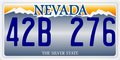 NV license plate 42B276