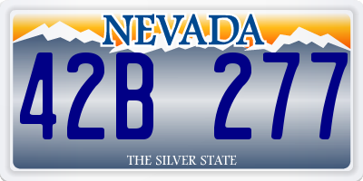 NV license plate 42B277