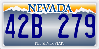 NV license plate 42B279