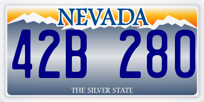 NV license plate 42B280