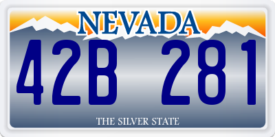 NV license plate 42B281