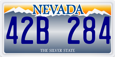 NV license plate 42B284