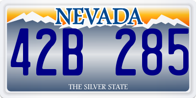 NV license plate 42B285