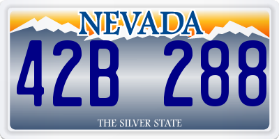 NV license plate 42B288