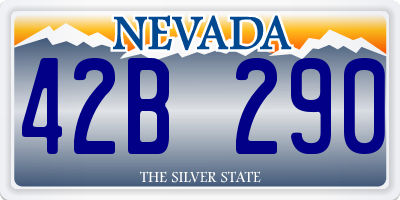 NV license plate 42B290