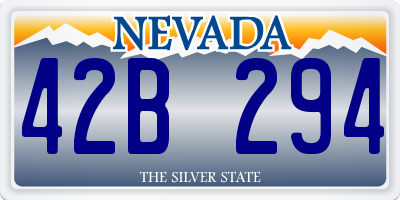 NV license plate 42B294