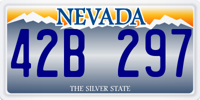 NV license plate 42B297