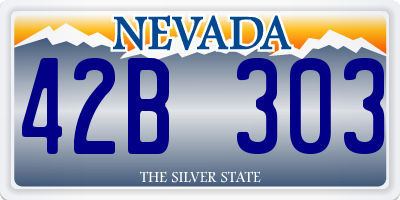 NV license plate 42B303