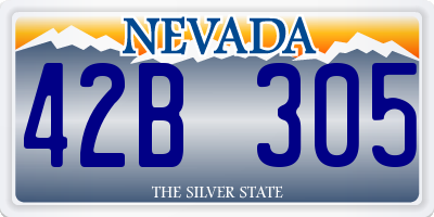 NV license plate 42B305