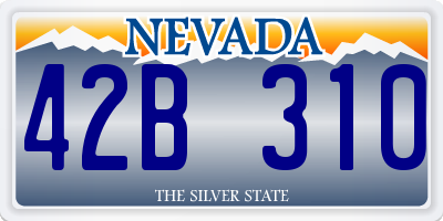NV license plate 42B310