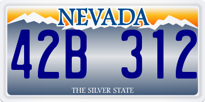 NV license plate 42B312