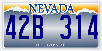 NV license plate 42B314