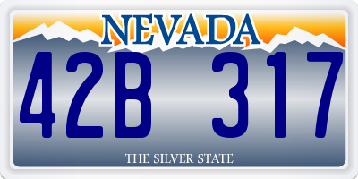NV license plate 42B317