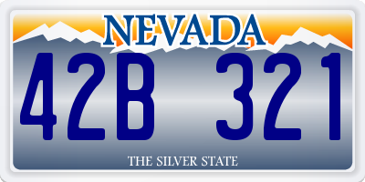 NV license plate 42B321