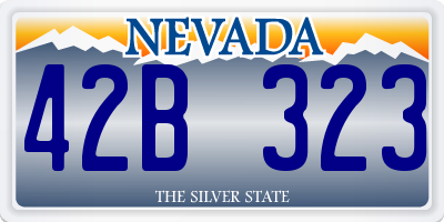 NV license plate 42B323