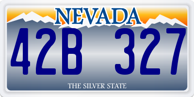 NV license plate 42B327