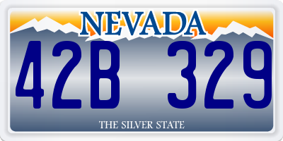 NV license plate 42B329