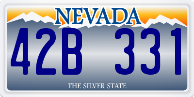 NV license plate 42B331