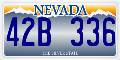 NV license plate 42B336