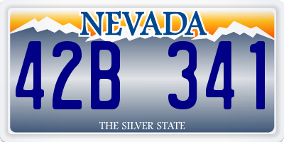 NV license plate 42B341