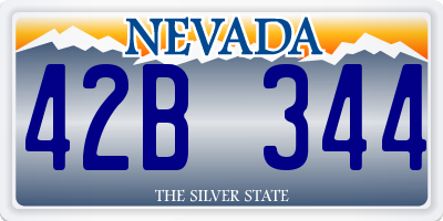 NV license plate 42B344