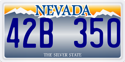 NV license plate 42B350