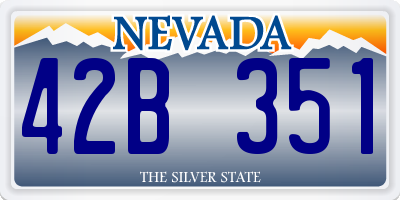 NV license plate 42B351