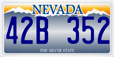 NV license plate 42B352