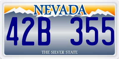 NV license plate 42B355