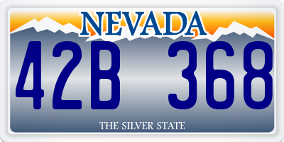 NV license plate 42B368