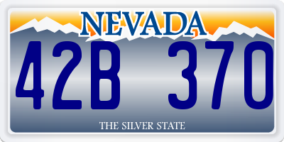 NV license plate 42B370