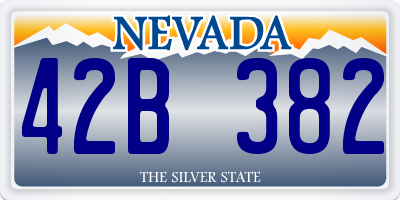 NV license plate 42B382