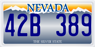 NV license plate 42B389