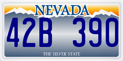 NV license plate 42B390