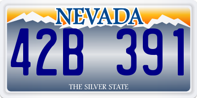 NV license plate 42B391