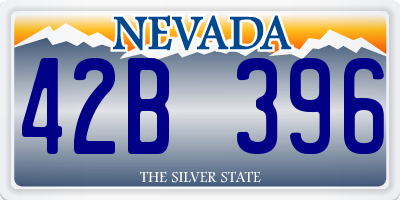 NV license plate 42B396