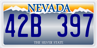 NV license plate 42B397