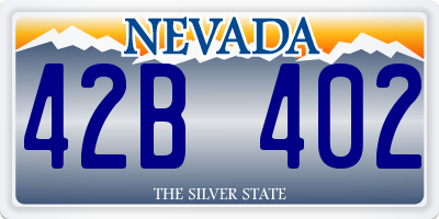 NV license plate 42B402