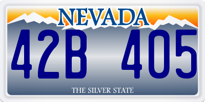 NV license plate 42B405