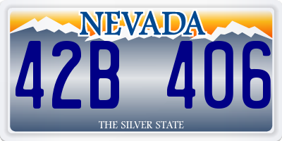 NV license plate 42B406