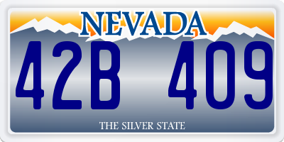 NV license plate 42B409