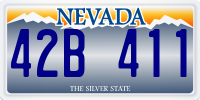 NV license plate 42B411