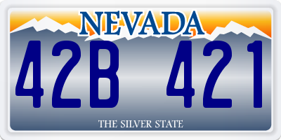NV license plate 42B421