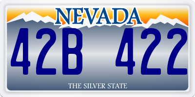 NV license plate 42B422