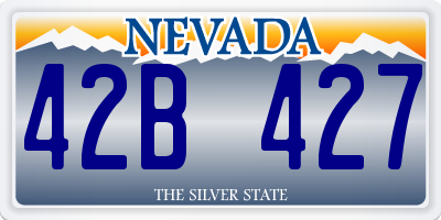 NV license plate 42B427