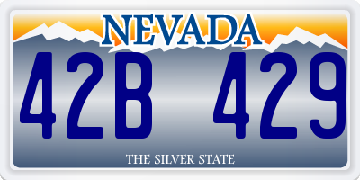 NV license plate 42B429