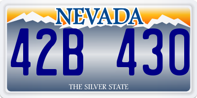 NV license plate 42B430