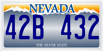 NV license plate 42B432