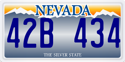 NV license plate 42B434