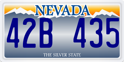 NV license plate 42B435